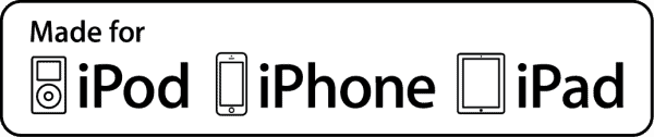 Logo showing made for iPhone,iPad and iPod