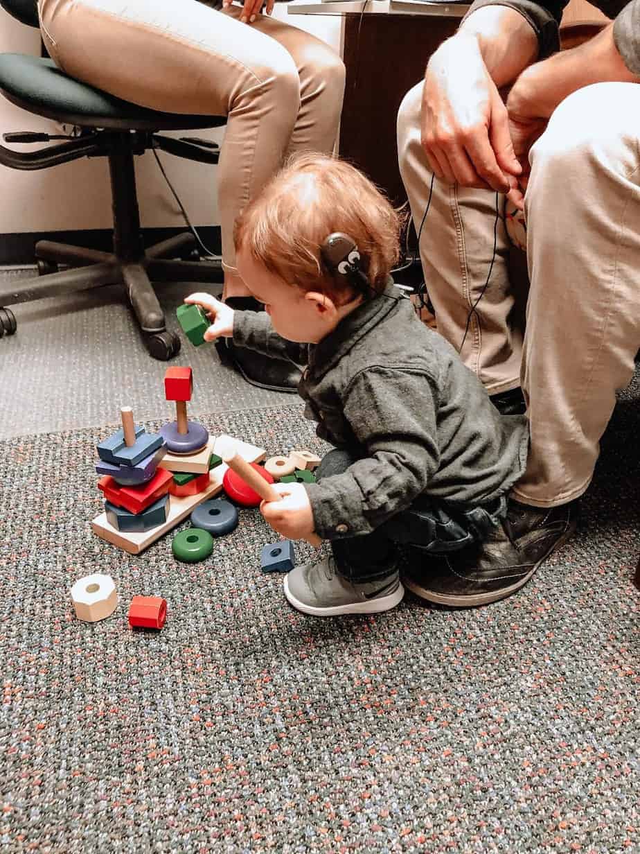 Child born with significant hearing loss at his activation appointment